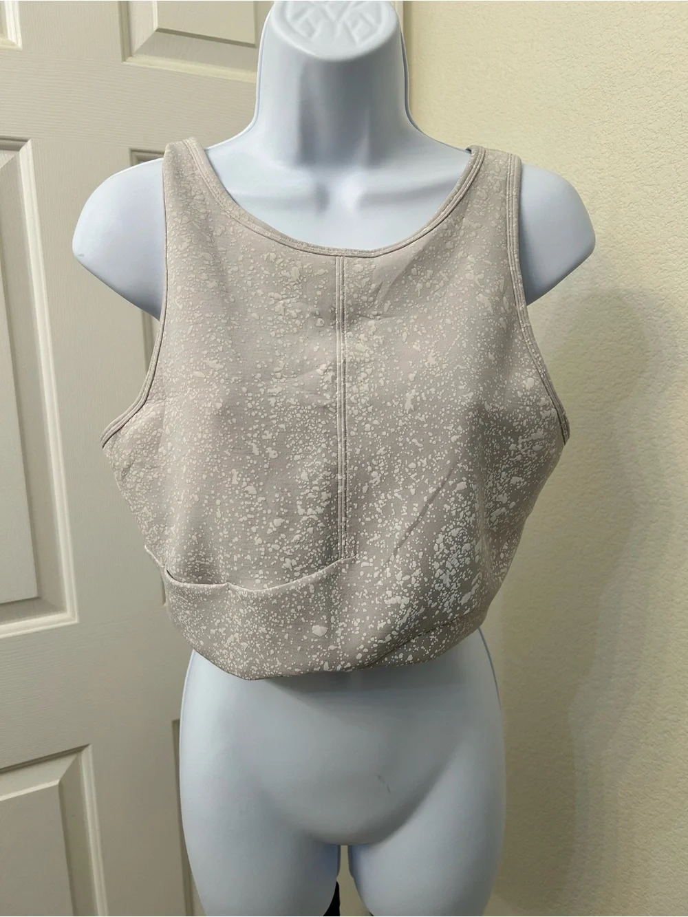 lululemon athletica Space-Dye Taupe Speckled Cropped Tank